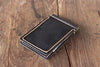 MATTE BLACK LEATHER MONEY CLIP